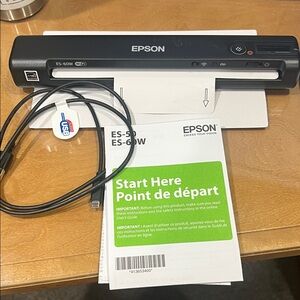 Epson ES-60W Portable Scanner with Black Finish